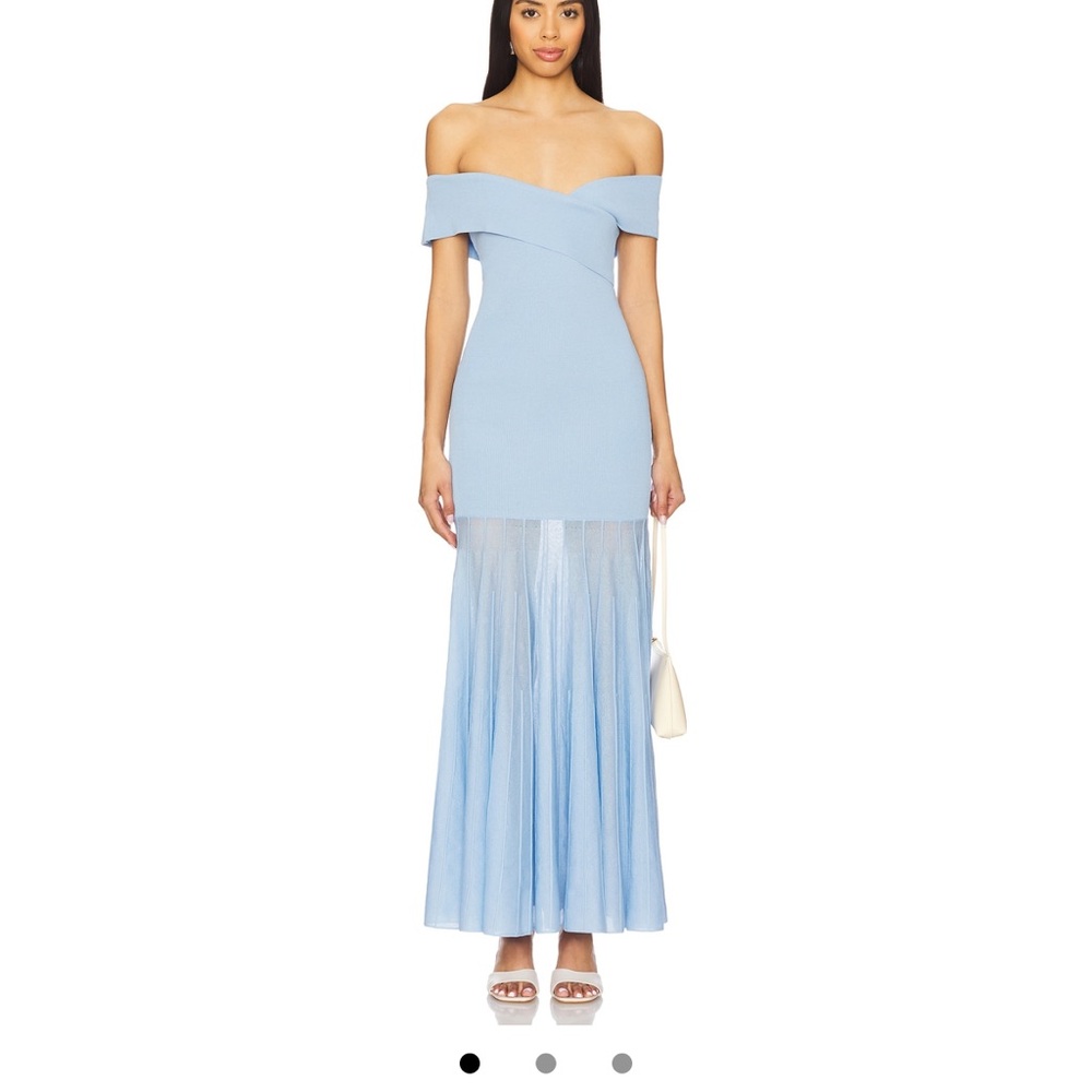 Chic Strapless Light Blue Dress